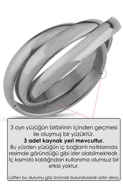 Takı Dükkanı Δαχτυλίδι καταπόνησης Trinity 3 τεμαχίων που συμπλέκονται από σπειροειδές χάλυβα cl44