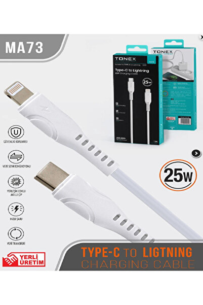 Orjinal Tonex Ma73 Iphone 13 Pro Uyumlu Usb-c Lightning Hızlı Şarj Kablosu 1m