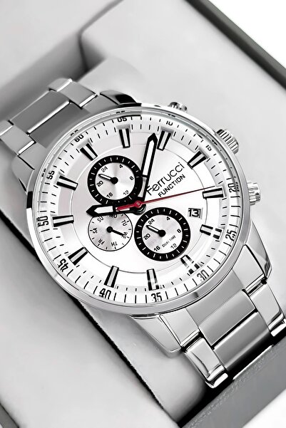 Ferrucci Function Erkek Kol Saati Gümüş Renk Çelik Kordon ve Kasa, sdfer004