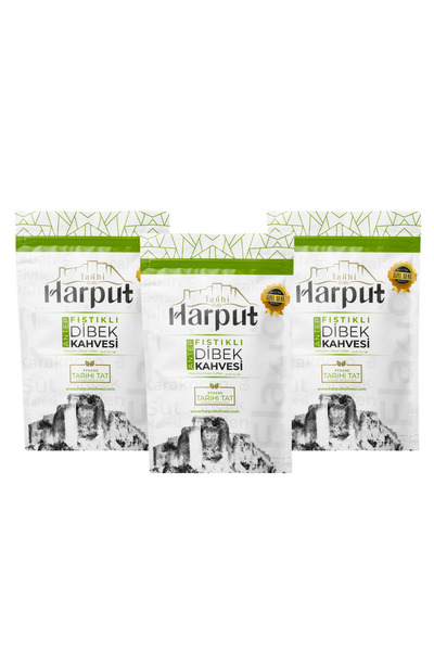 Tarihi Harput 1516 Antep Fıstıklı Dibek Kahvesi 3x 200 gr | Yumuşak Içimli, B...