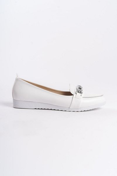 sefayol Balerini de damă Absolon White Matte Leather