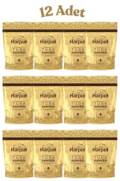 Tarihi Harput 1516 Turkish Coffee 12X 100 Gr |   Turkish Coffee Flavor with Traditional, Natural and Plenty of Foam
