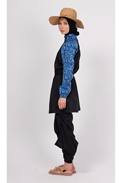 GAVLİA Μαγιό Mira Mavi Spiral Hijab (ΜΟΝΟ) - Δώρο με τσάντα