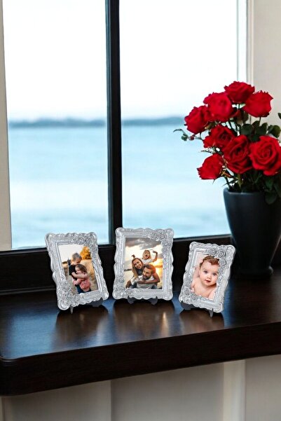 AYDİZAYN Triple Decorative Polyester Photo Frames