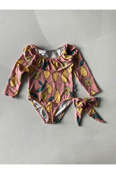 rg kidsstore Long Sleeve and Ruffle Children's Swimsuit