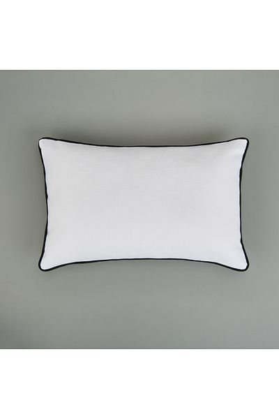 Evidea Soft Ethnic Ribbed Throw Pillow - White - 30X50 cm