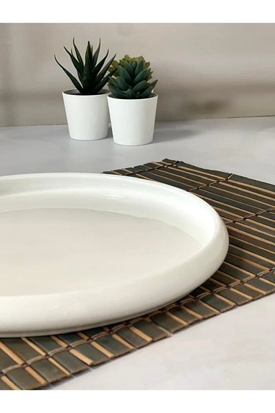 ACAR Bianco Perla Porcelain Round Plate 26.8X2.5 cm