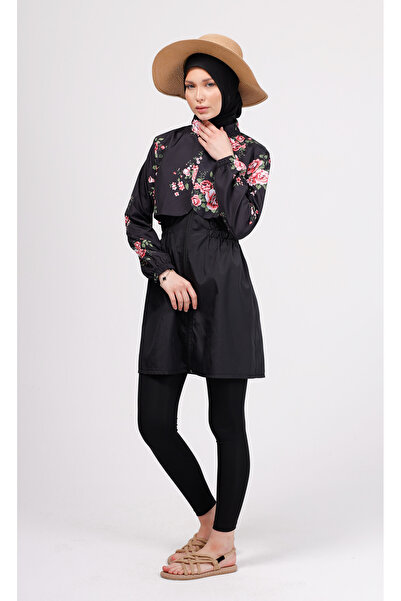 GAVLİA Vera Çiçek Desenli Tesettür Mayo Üstü (Tekli) -