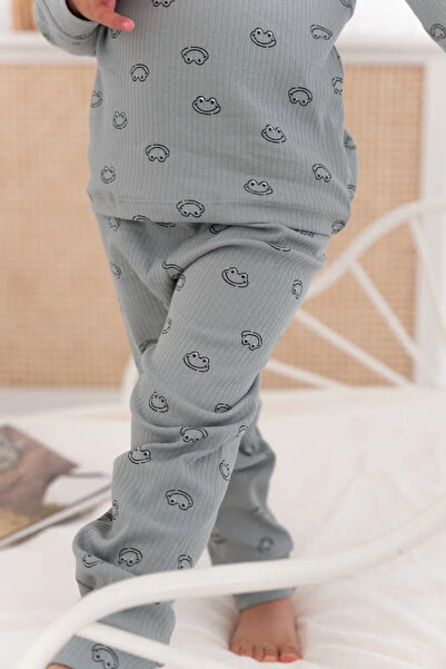 Lilabio %100 Pamuk Desenli Kız Çocuk Pijama Takımı