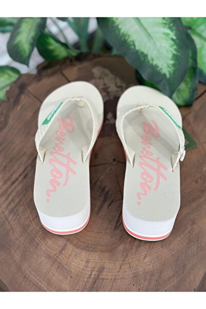 Benetton Bej Kadın Plaj Terliği BNI-10218