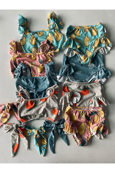 rg kidsstore Set de costume de baie pentru copii, de sus și de jos, cu cataramă