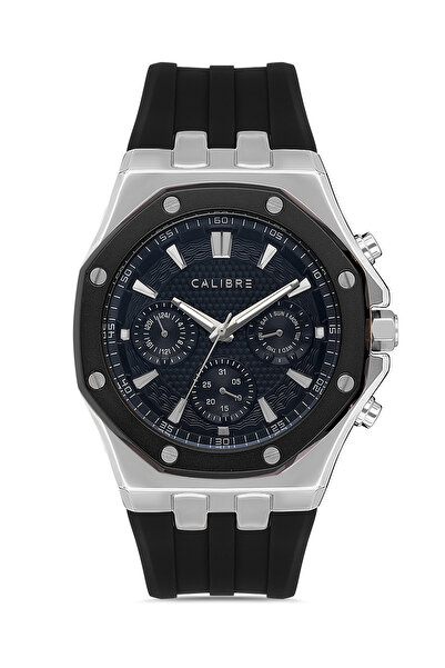 Calibre Savage Serisi Siyah Silikon Kordonlu Multifonksiyonel Takvimli Erkek ...