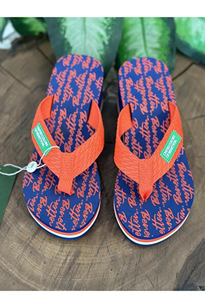 Benetton Kırmızı - Lacivert Kadın Plaj Terliği BNI-10217