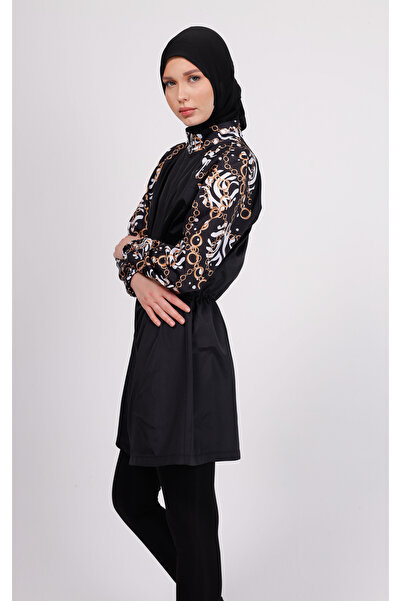 GAVLİA Σετ μαγιό με μοτίβο αλυσίδας Mira – Σετ 4 τεμαχίων με κολάν (με κορδόνια)