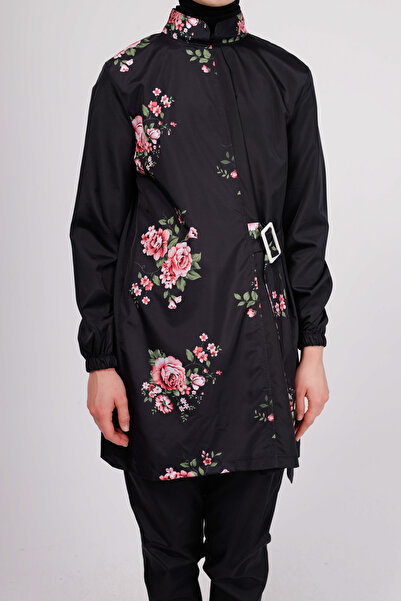 GAVLİA Juno Floral Patterned Hijab Swimsuit Top (Single) - Bag Gift