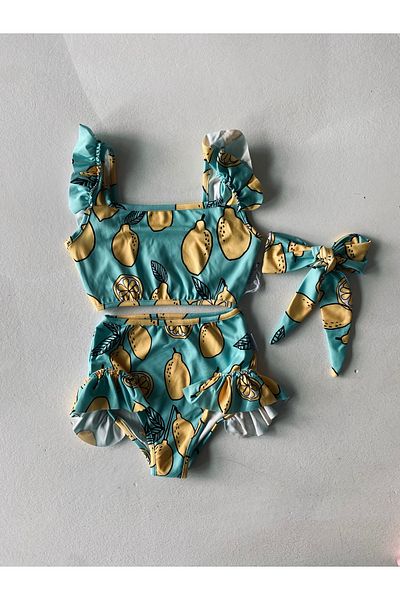 rg kidsstore Set de costume de baie pentru copii, de sus și de jos, cu cataramă