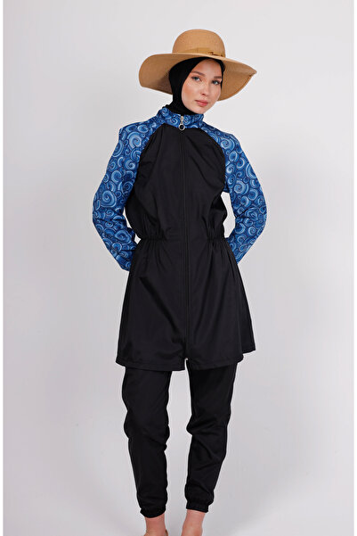 GAVLİA Μαγιό Mira Mavi Spiral Hijab (ΜΟΝΟ) - Δώρο με τσάντα