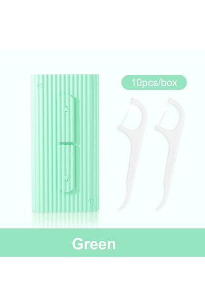 Choice Green Push Pull Portable Dental Floss Storage Box Hilo Floss Teeth Cleaning Tooth Pick Disposable To