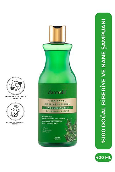 Dermokil 100% Natural Rosemary Hair Strengthening Shampoo 400 ml