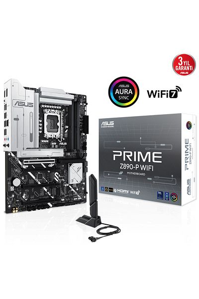 ASUS Prime Z890-p WiFi Intel LGA1851 Z890 DDR5 8400 Mhz(OC) Atx Gaming (GAMING) اللوحة الأم