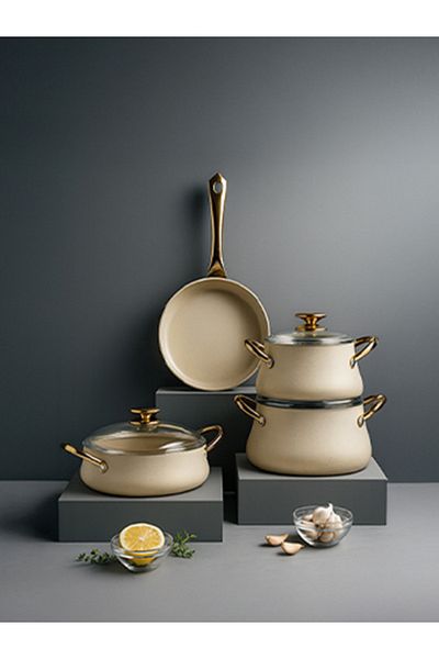 ESSİLLA Miray 7 Piece Granite Pot Set