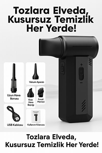 Genel Markalar Şarjlı Kablosuz 40000 MAH Jet Hava Üfleyici Ev ve Araba Bahçe ...