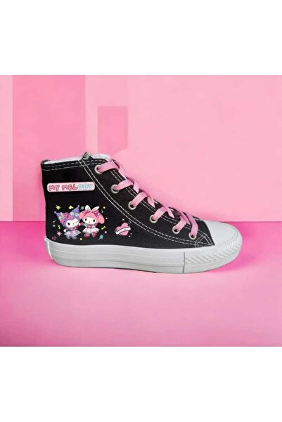Pembe sevimli ikili keten kız çocuk kanvas spor ayakkabı sneaker