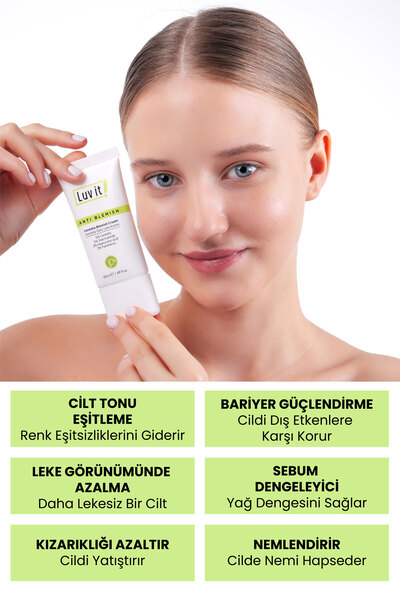 Luv it! Centella Özlü Leke Karşıtı Nemlendirici Krem 50 ml - Hyaluronik Asit Ile Derin Nemlendirme