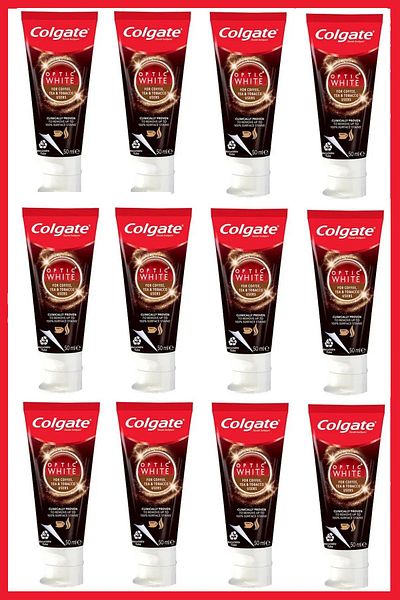 Colgate Optic White Toothpaste for Coffee Tea and Tobacco Users 50 ml