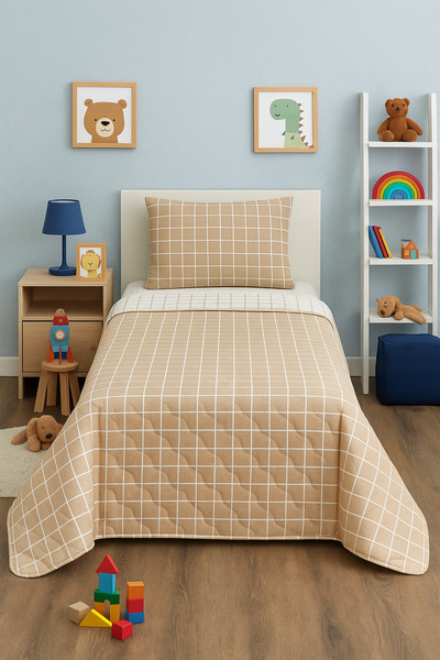 Ceyizza Single Double Sided Quilted Bedspread Set