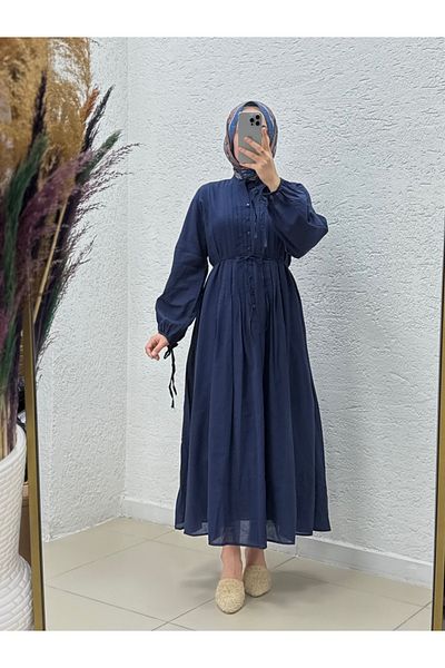 MİHRA STORE Orelita Front Button and Pleated Dress Suit-Bn4449 Navy Blue