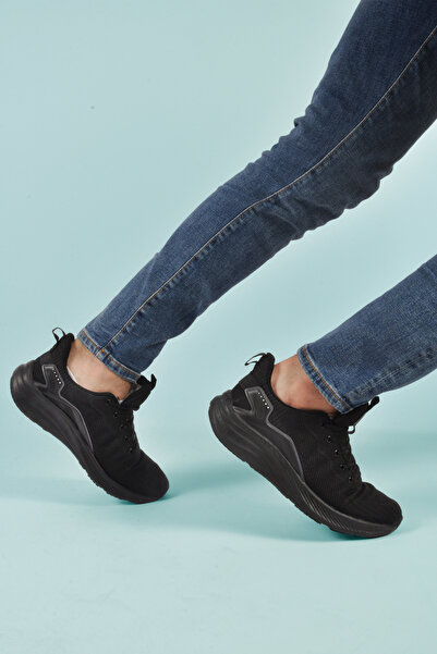 WALKWAY Legon Breathable Lightweight Flexible Summer Men's Black Sports Shoes