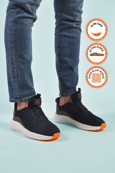 WALKWAY Men's Navy Blue Ice Sneakers