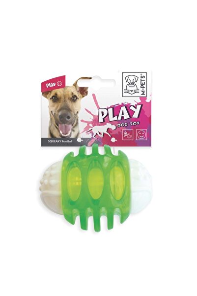 M-PETS كرة لعب للكلاب صرير شفافة باللون الأخضر مقاس 6,7 سم