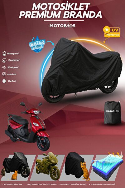 Motobros قماش القنب للدراجات النارية Apec Ps3 أسود مقاوم للماء ومتين (أعلى سم...