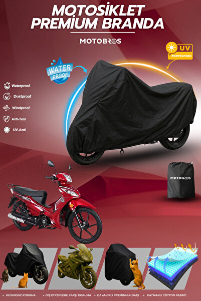 Motobros قماش القنب للدراجات النارية Cuba Aegean 50 أسود مقاوم للماء ومتين (أ...