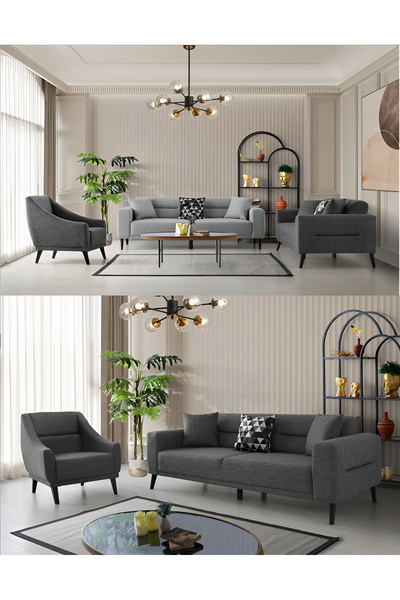 inegölmobilyası Lizbon Koltuk Takımı %100 Gürgen 3+3+1+1