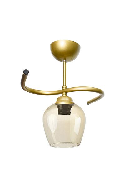 Modavize Fuji Living Room - Kitchen - Bedroom - Hall - Antique Color Honey Glass Single Chandelier