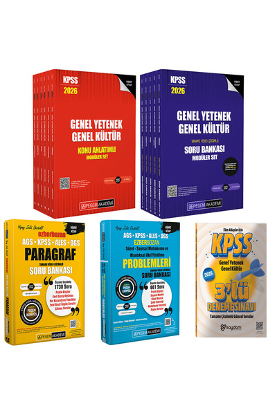 Pegem Akademi Yayıncılık 2026 KPSS GYGK Lisans Konu Anlatımı ve Çözümlü Soru ...