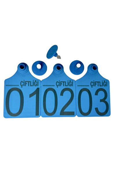 Genel Markalar Hayvan Medikal Ürünleri Büyük Boy 50 Adet Büyükbaş Mavi Hayvan Kulak Küpesi