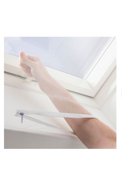 celhome Mosquito net for attic window, fixed, with Velcro, 150 x 180 cm, white