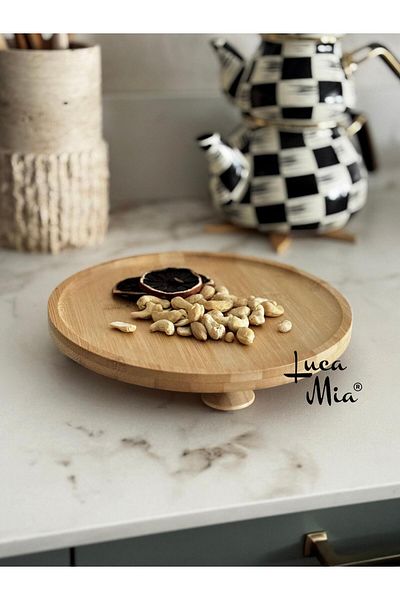 Luca Mia Bamboo Round Presentation Board 25 cm