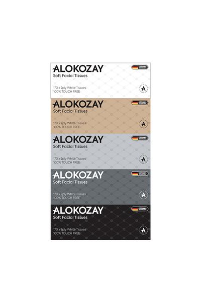 Alokozay Soft Facial Tissues - 170 Sheets X 2 Ply - Pack of 5 Boxes