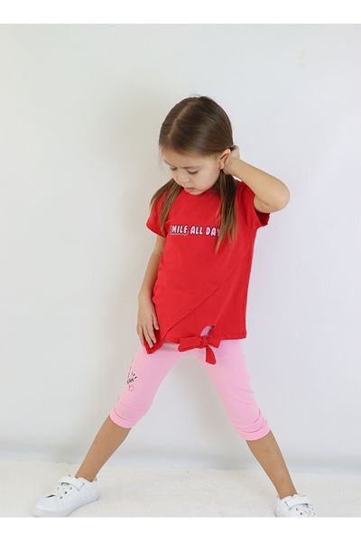 Harika KIDS Girl's Capris Short Sleeve Summer Basic Suit Age 2-5