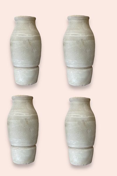 AdenArtpottery 4-Piece Test Kebab Test (Bottom Breaking) 22 cm