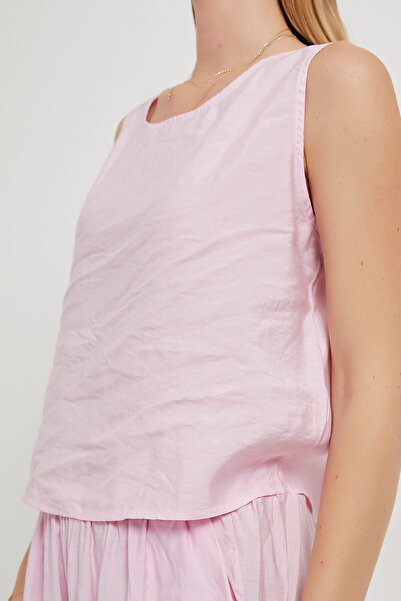 Arma Life Women's Summer Blouse Loose Trousers Pink Double Suit