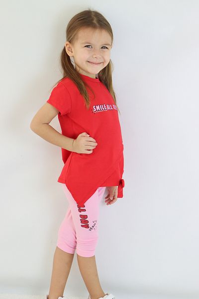 Harika KIDS Girl's Capris Short Sleeve Summer Basic Suit Age 2-5