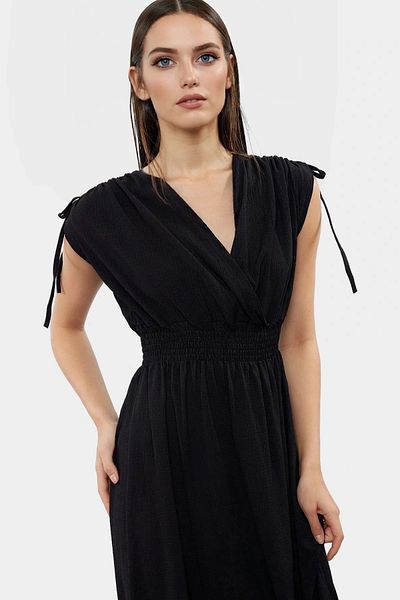 PayBuy Summer Midi Dress Knitted Polyester Fabric Elastic Waist a Line Premium Quality Carefully Selected