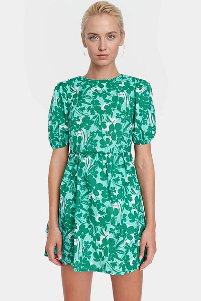 PayBuy Floral Print Mini Dress Crew Neck Short Sleeve Casual Summer Stylish Look Perfect Fit