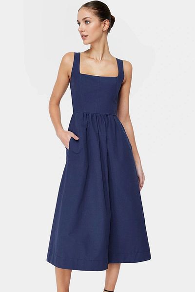 PayBuy Summer Midi Length Sleeveless Poplin Dress Comfortable Casual Style Quality Craftsmanship Stylish Appearance